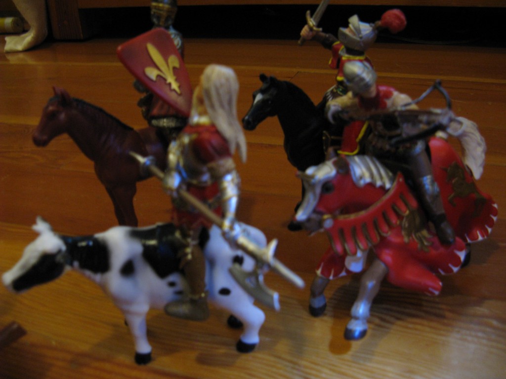 Which one is the red horse? Who cares? More important learning - use a cow if you run out of horses.